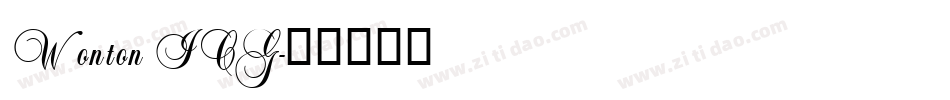 Wonton ICG字体转换